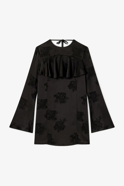 Black Ruffle Mini Dress