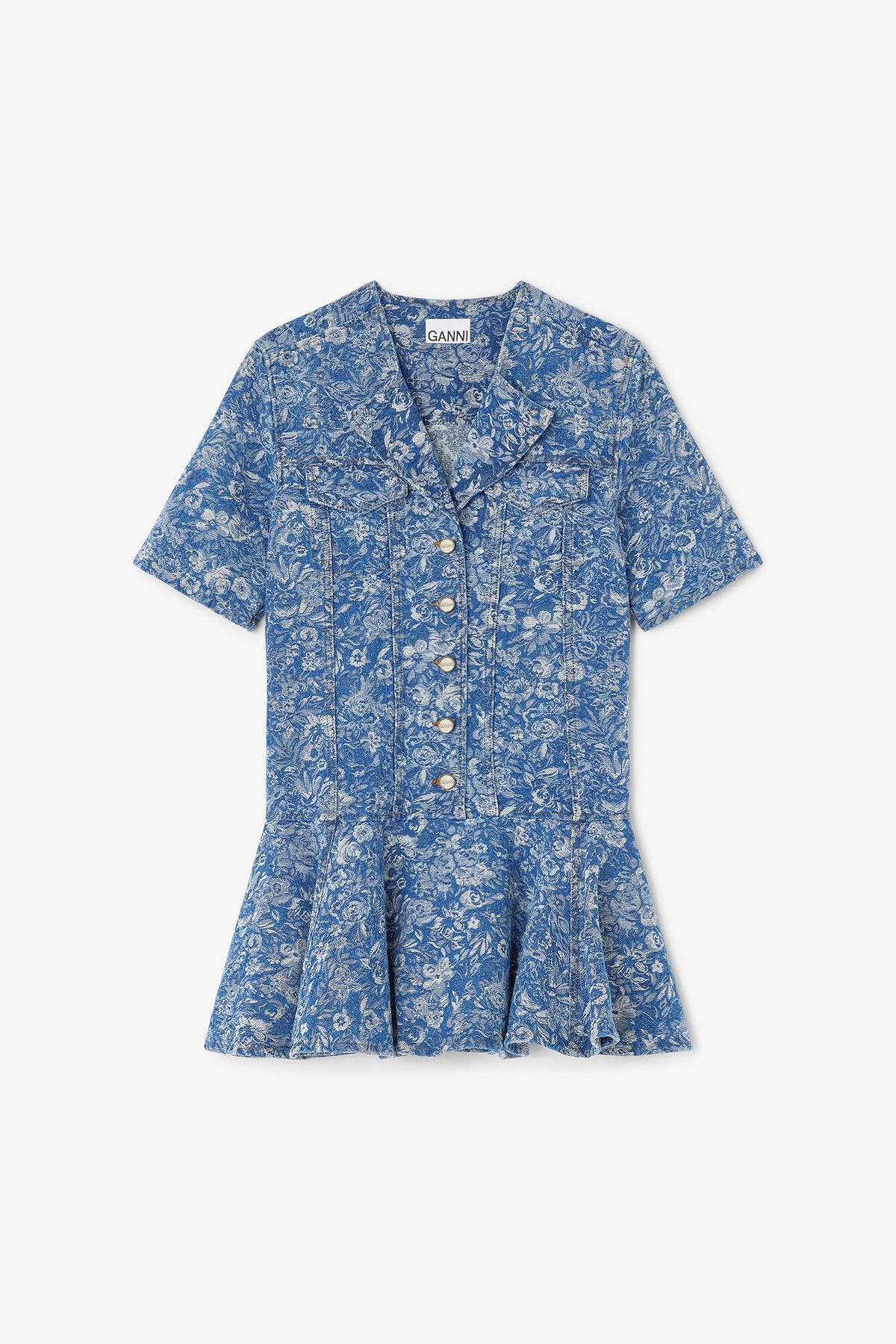 Blue Tapestry Mini Dress