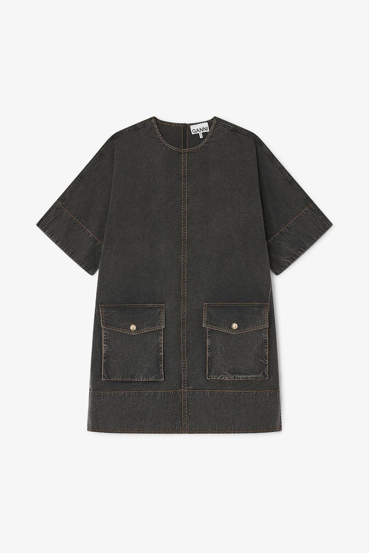 Black Washed Kimono Dress