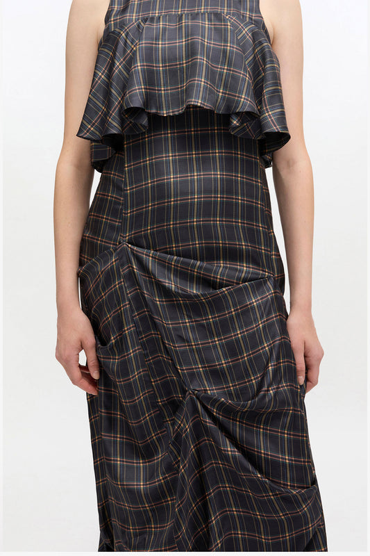 Check Ruffle Dress