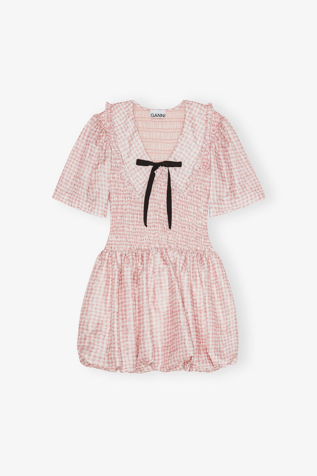 Pink Check Smock Dress
