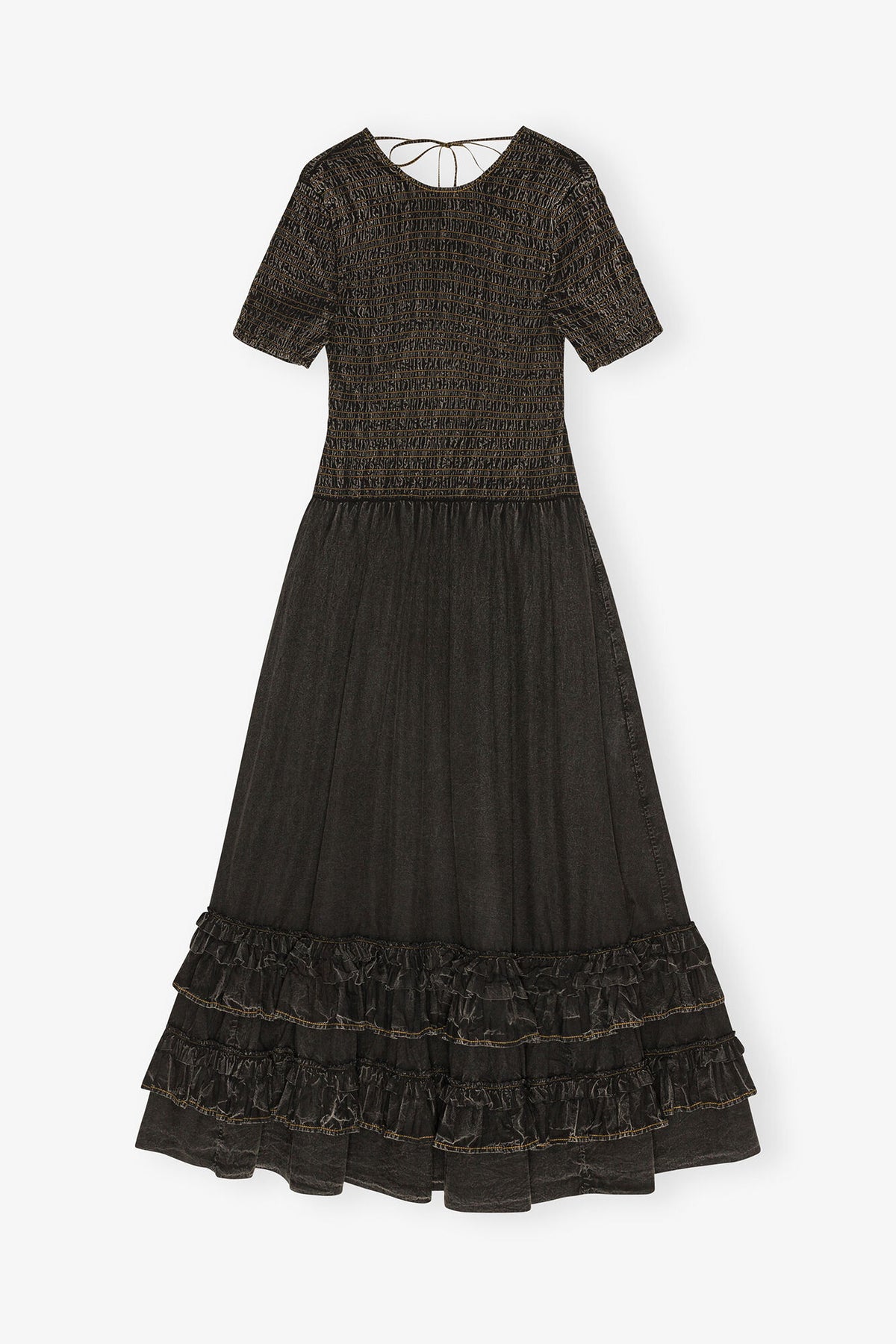 Black Washed Smock Dress