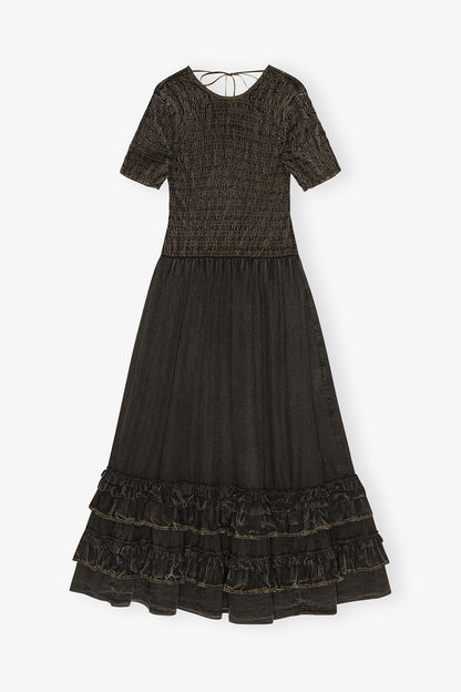 Black Washed Smock Dress