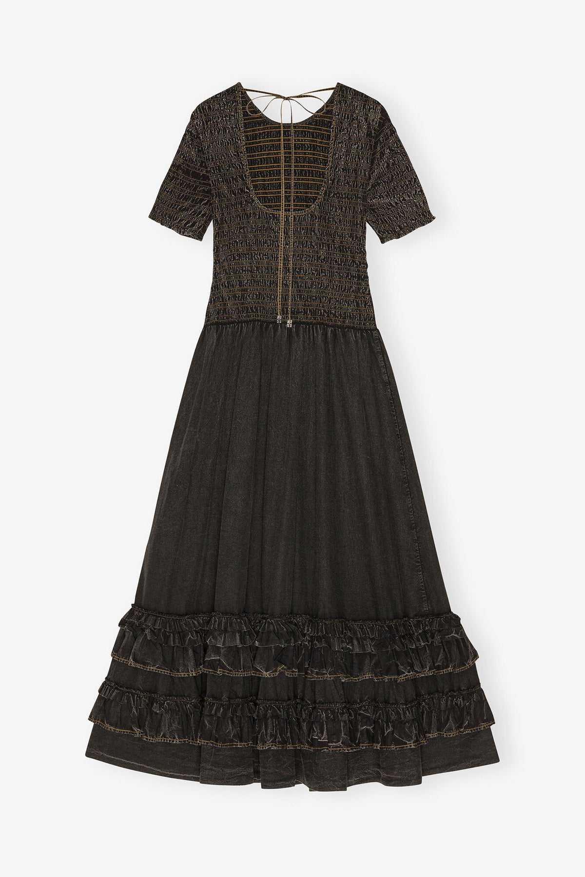 Black Washed Smock Dress