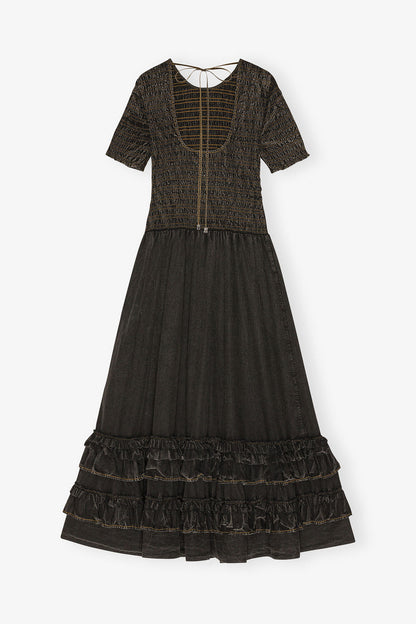 Black Washed Smock Dress