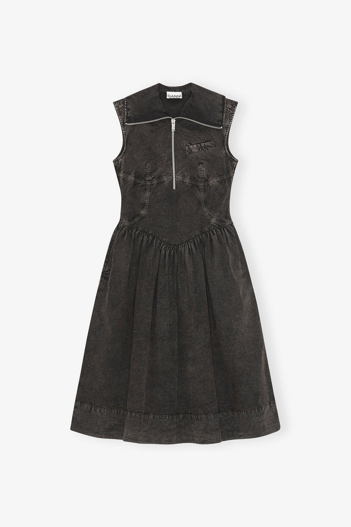 Dress in Black Cotton