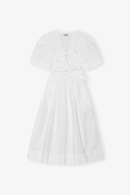 White Stretch Cotton Dress