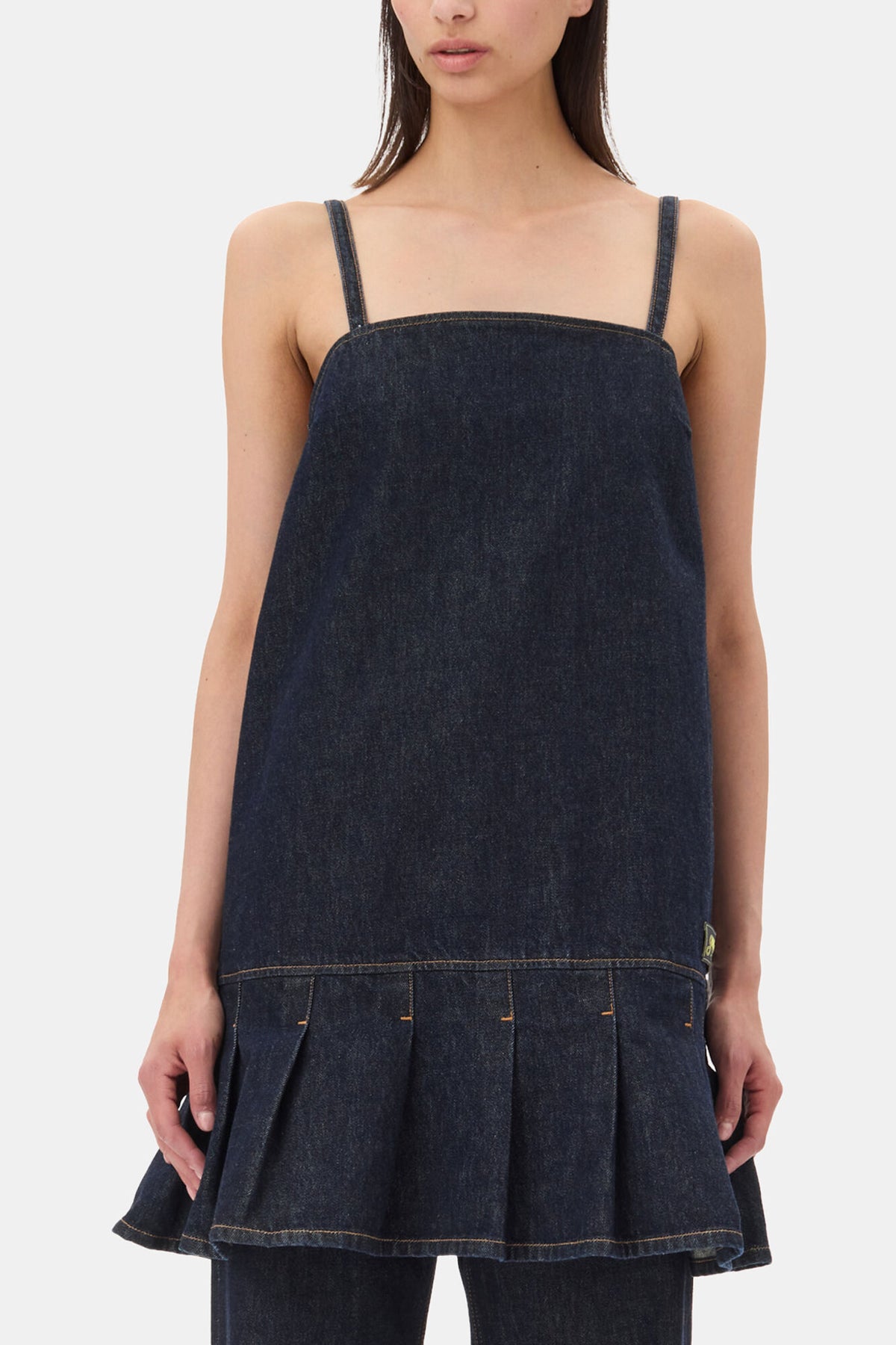 Denim Strap Mini Dress