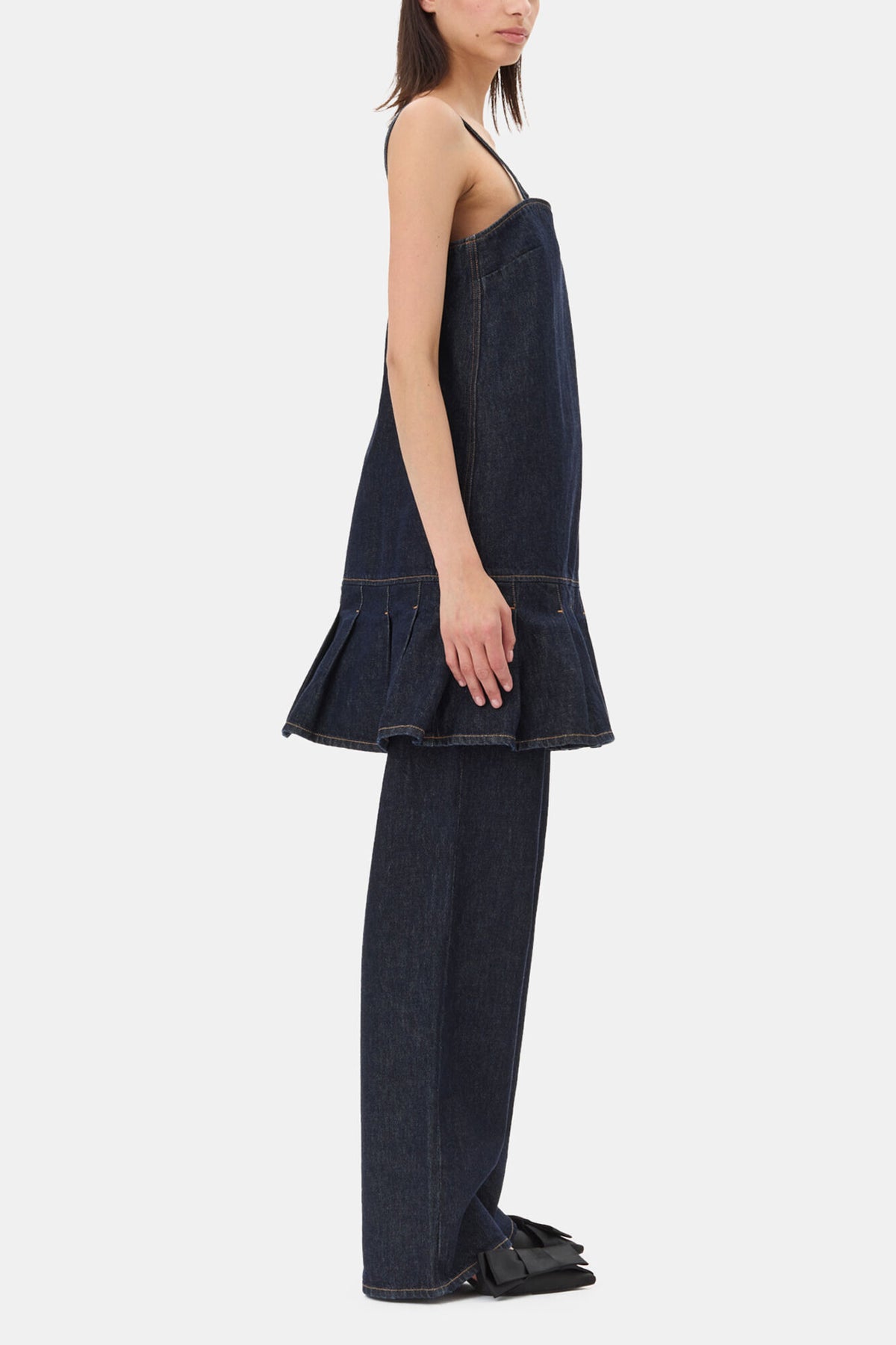 Denim Strap Mini Dress