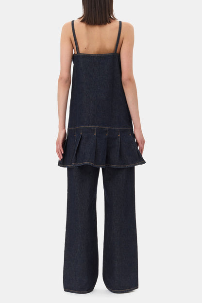 Denim Strap Mini Dress