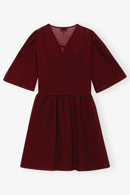 Red Sheer Tie String Wrap Dress