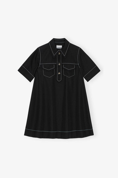Black Crepe Mini Dress