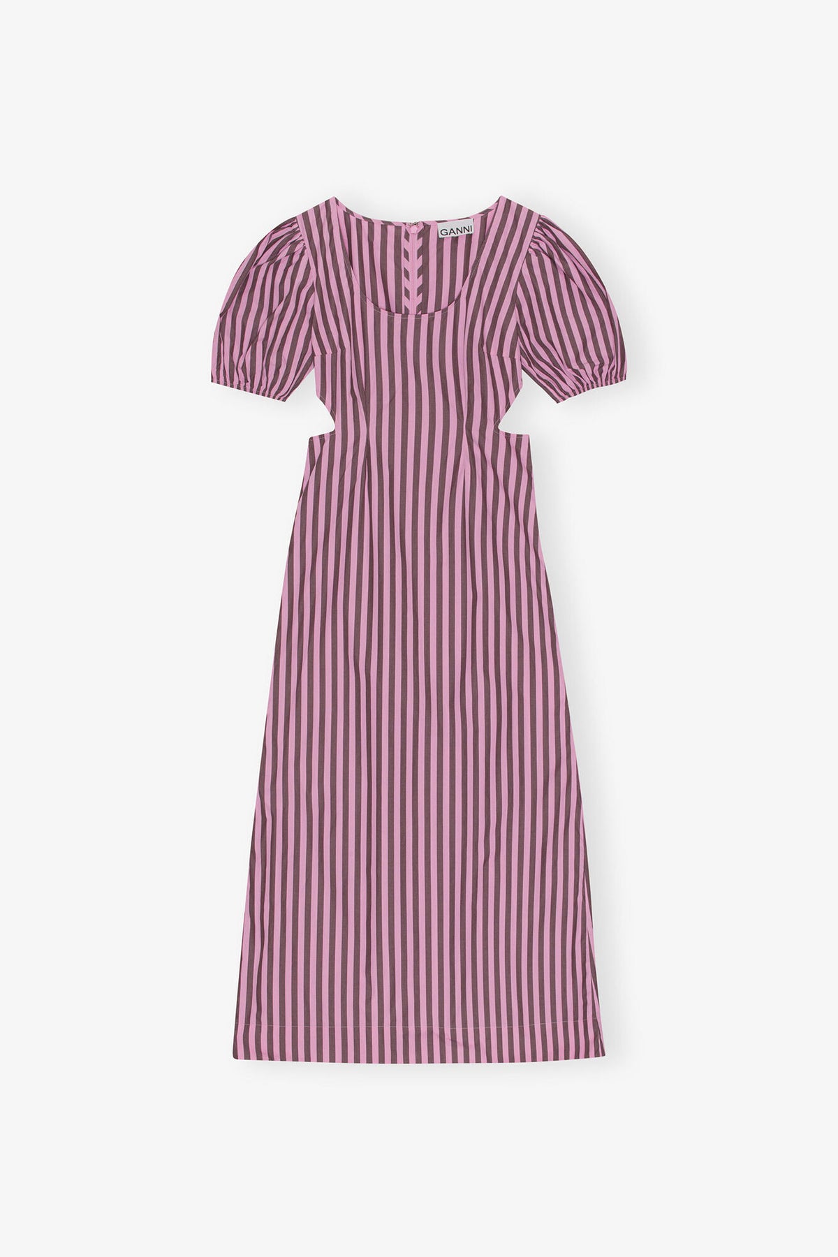 Striped Cotton Cutout Dress