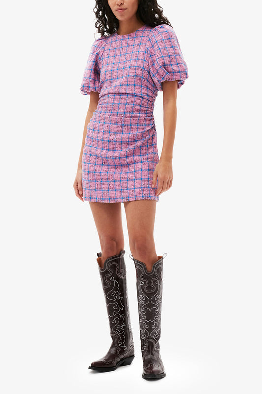 Check Suiting Mini Dress