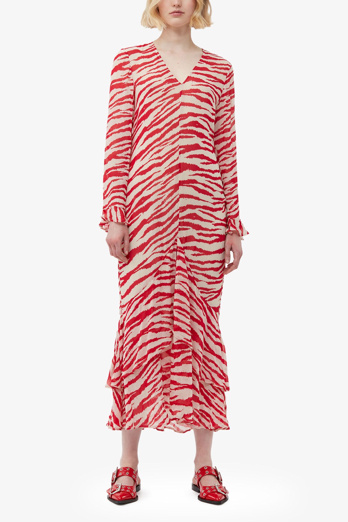 Printed Light Georgette Maxi Dress