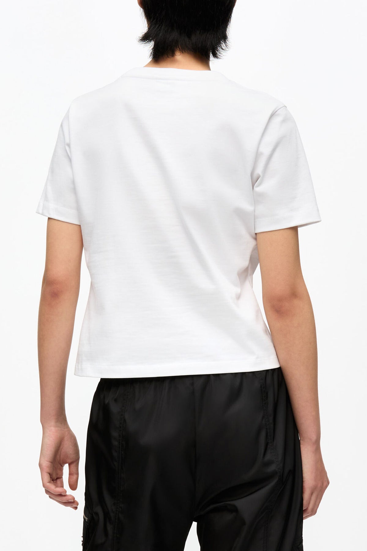 White Cropped Heart T-shirt