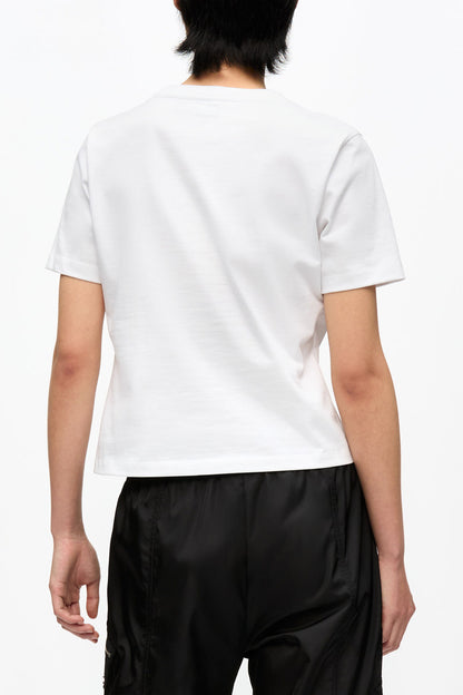White Cropped Heart T-shirt