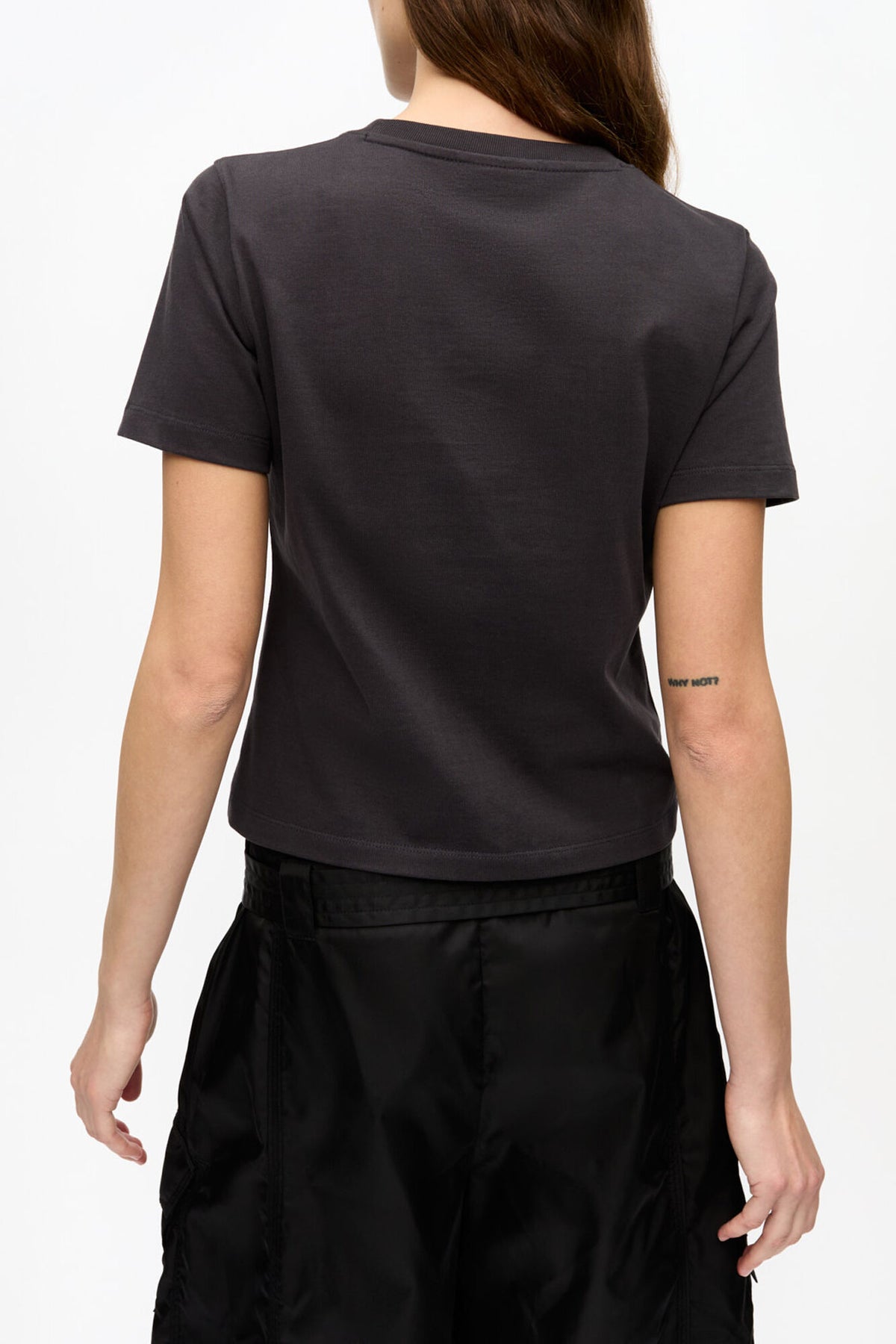 Black Cropped Heart T-shirt