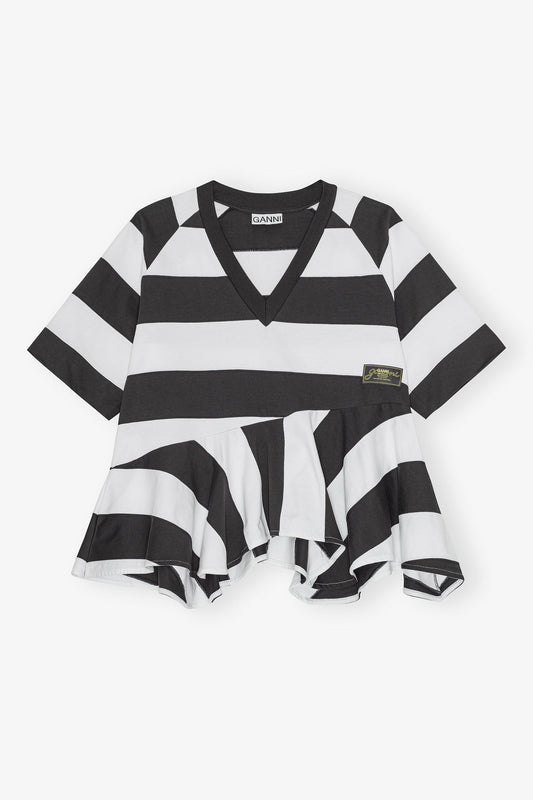 T-shirt in Heavy Cotton with Stripes