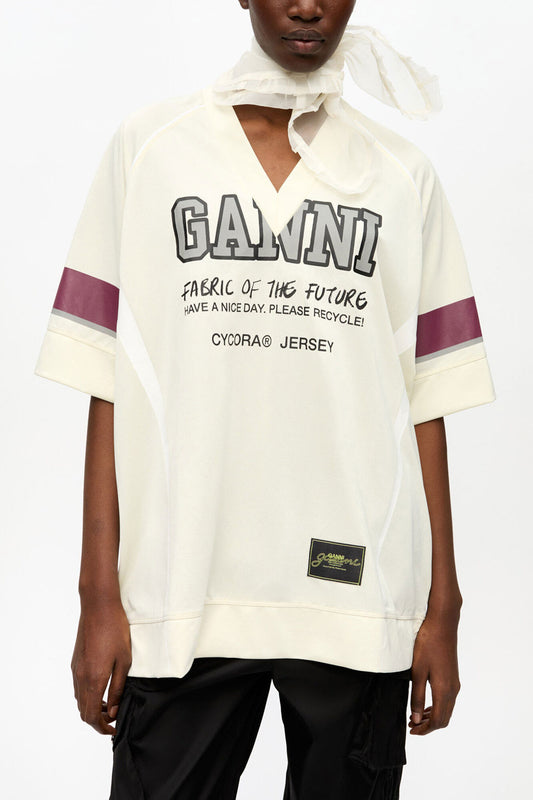 Ivory GANNI League Oversized T-shirt