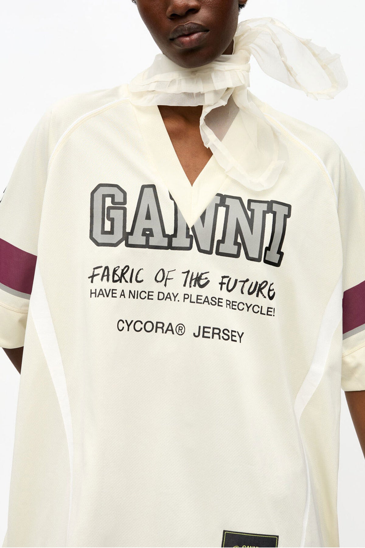 Ivory GANNI League Oversized T-shirt