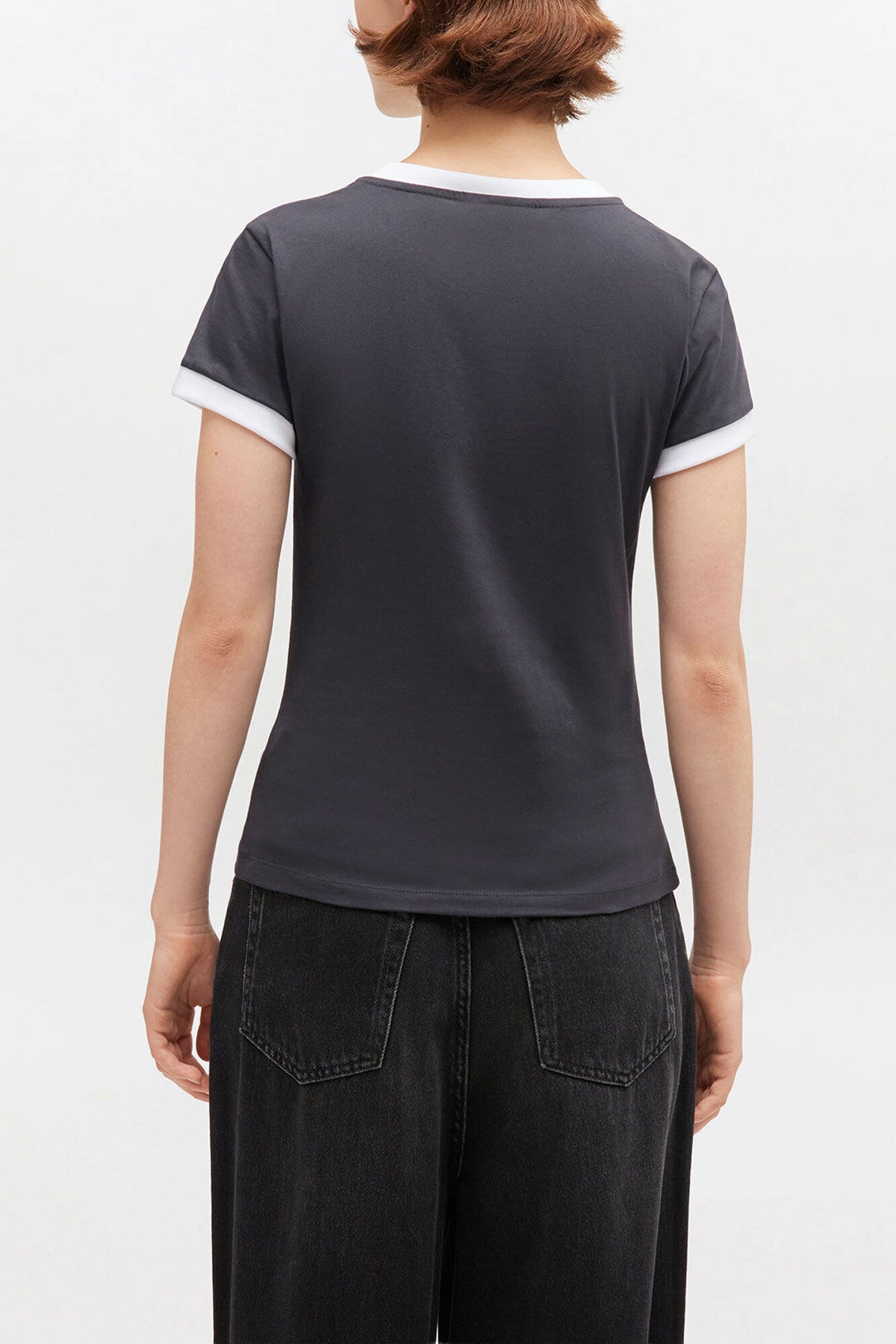 Black Cropped Teddy T-shirt