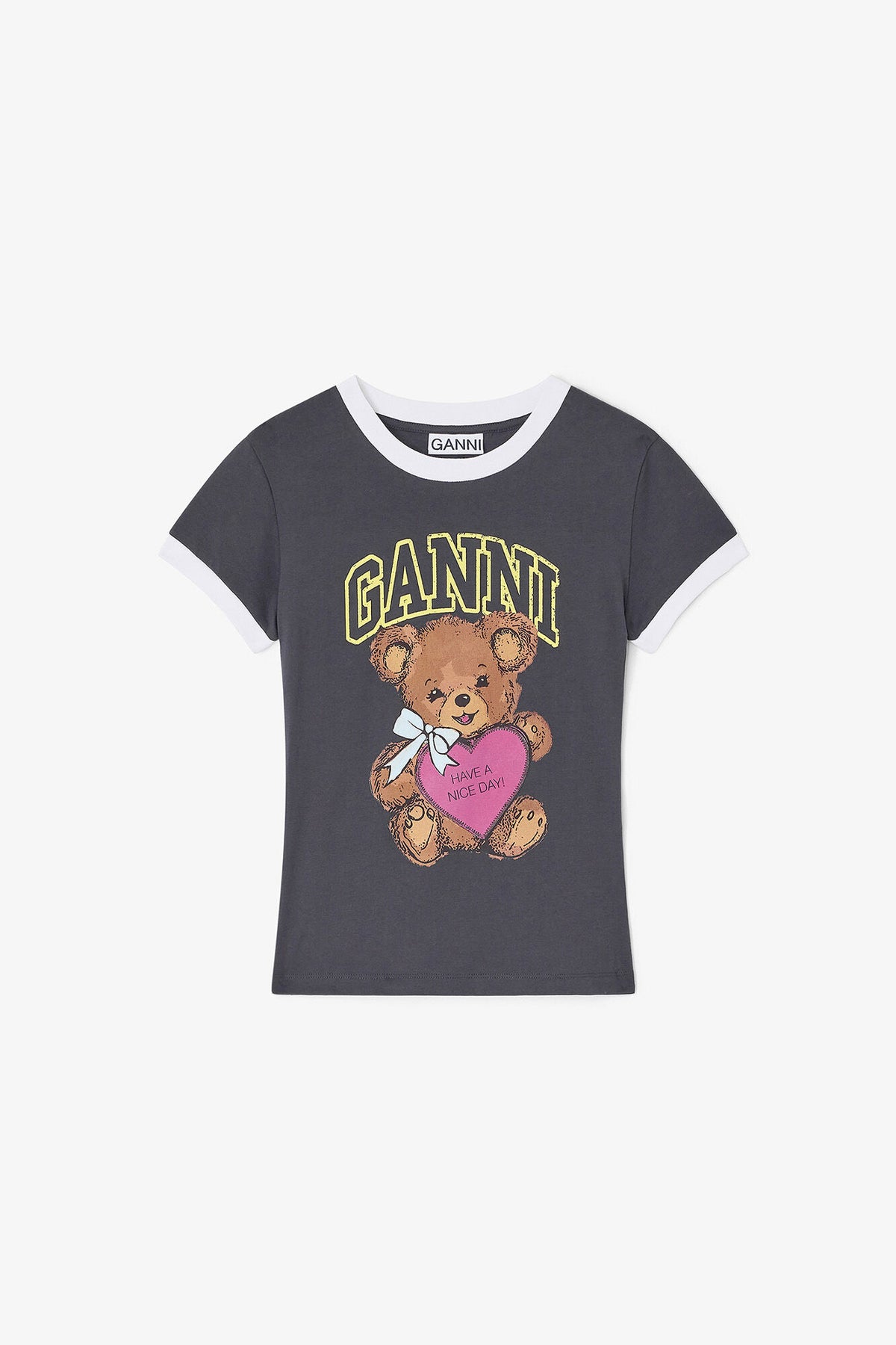 Black Cropped Teddy T-shirt
