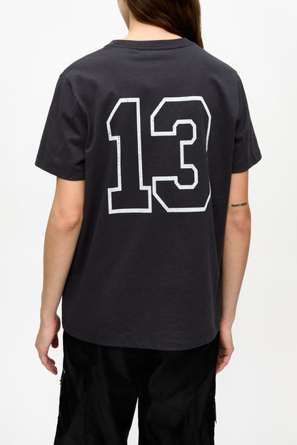 Black Basic Cotton Witch Relaxed T-shirt