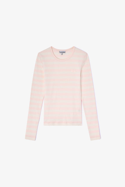 Stripe Rib Long-sleeve