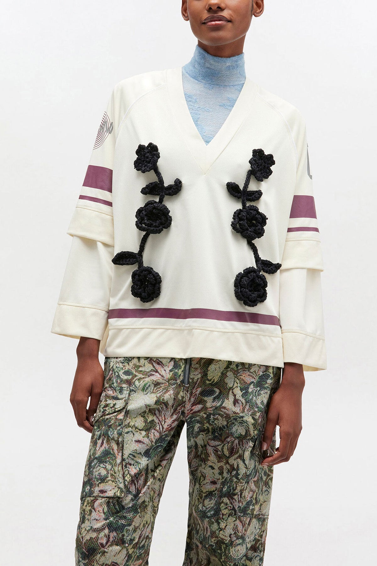 Ivory GANNI League Long-sleeve