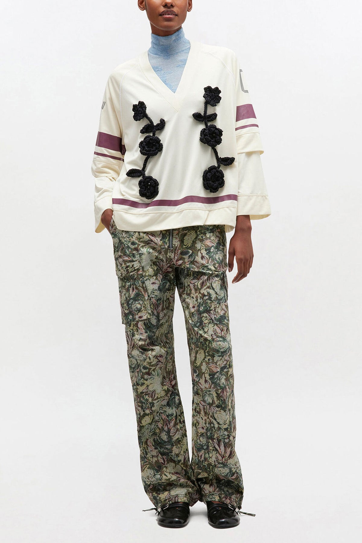Ivory GANNI League Long-sleeve