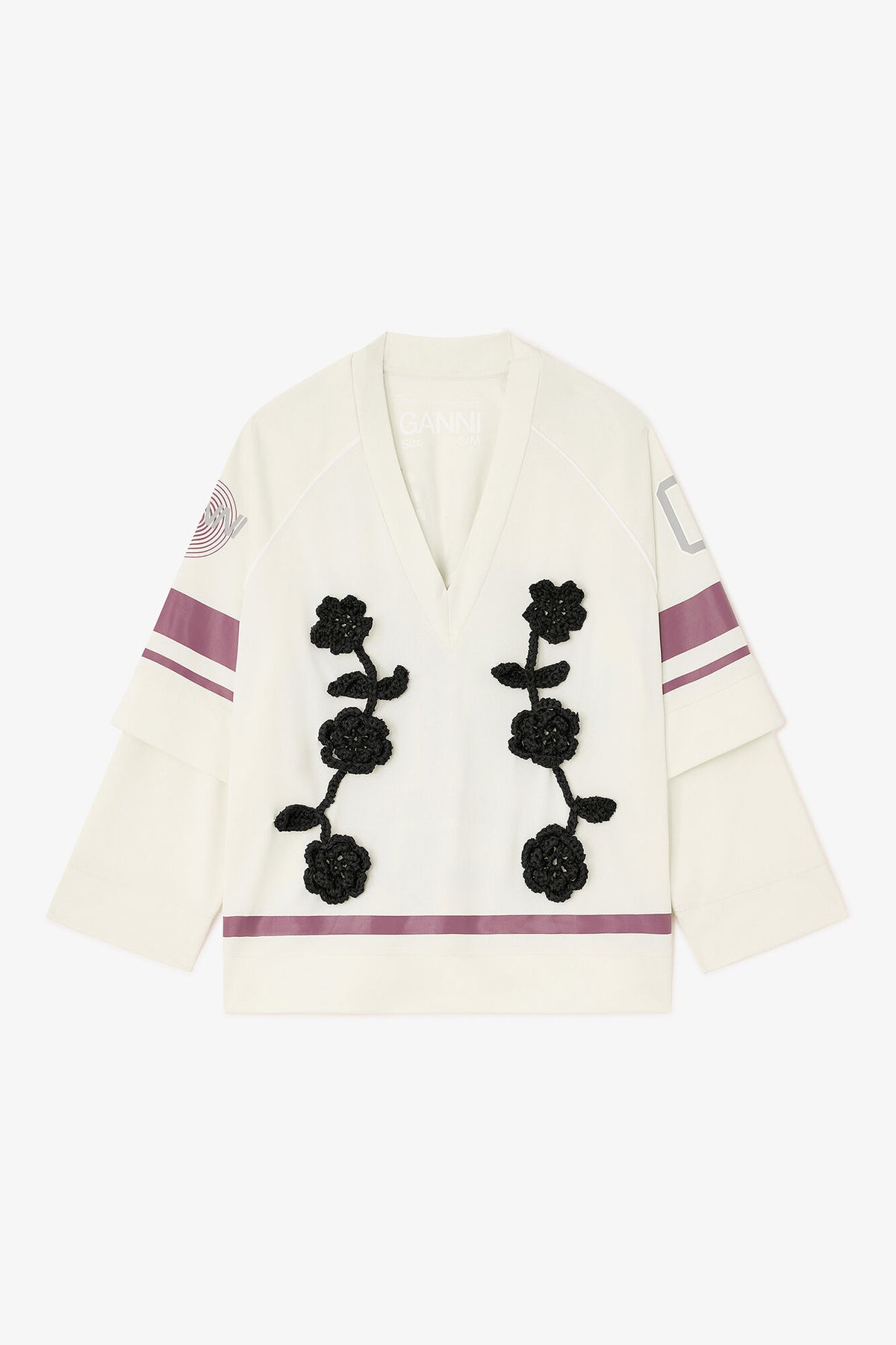 Ivory GANNI League Long-sleeve