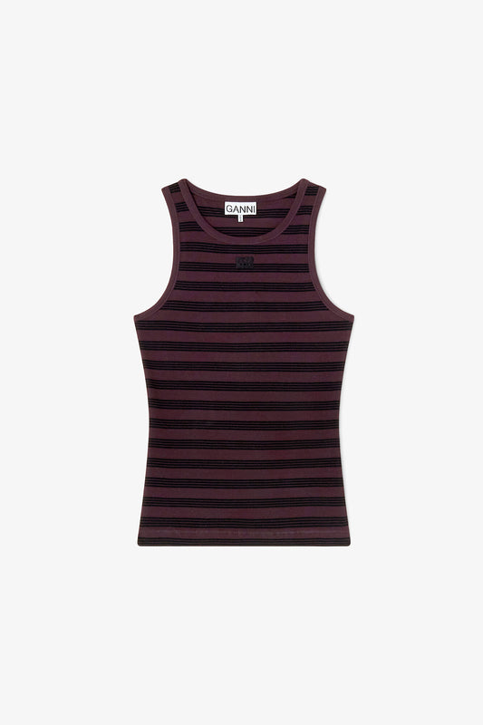 Stripe Rib Tank Top