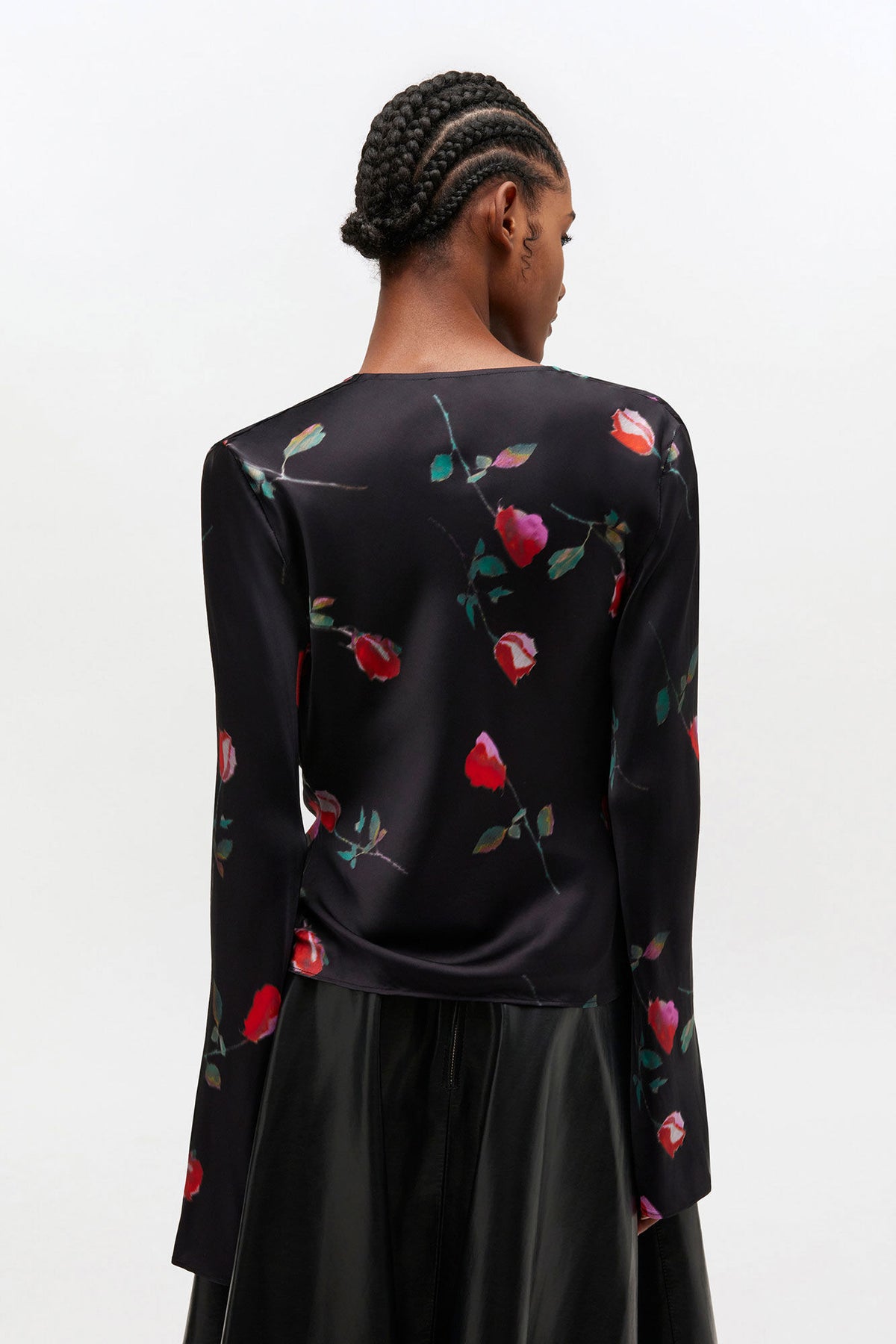 Printed Satin Blouse