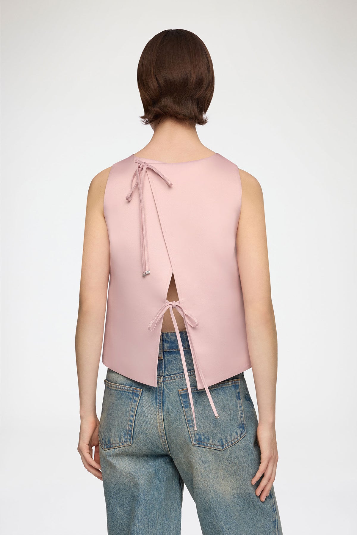 Top in Pink Satin