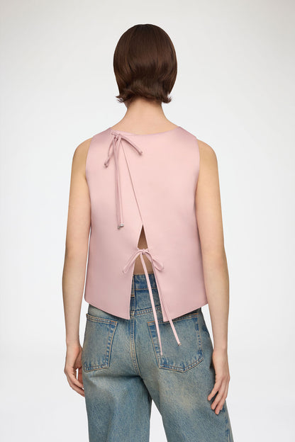 Top in Pink Satin