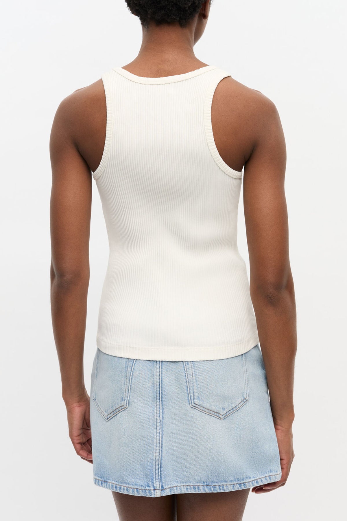 Ivory Ribbed Tank Top
