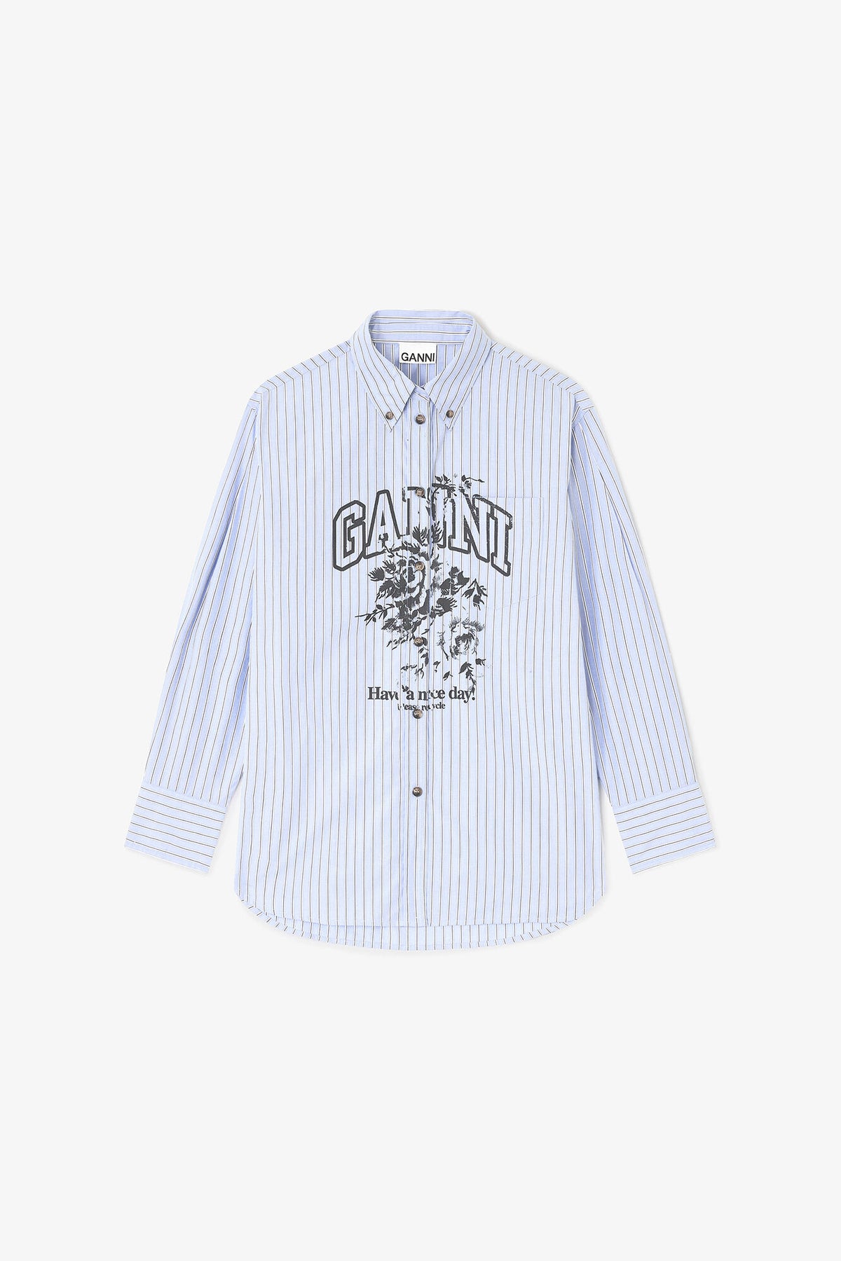 Blue Stripe Logo Shirt