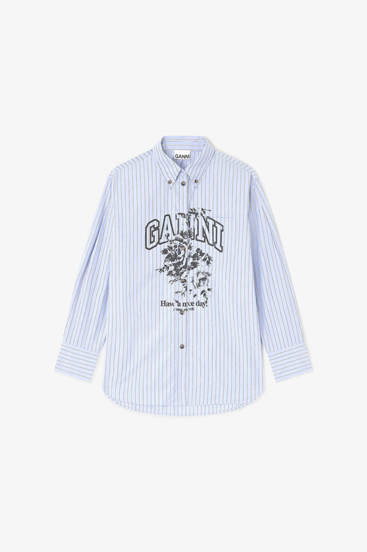 Blue Stripe Logo Shirt