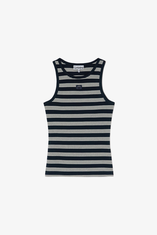 Stripe Rib Tank Top