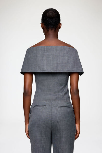 Vest in Grey Wool Melange