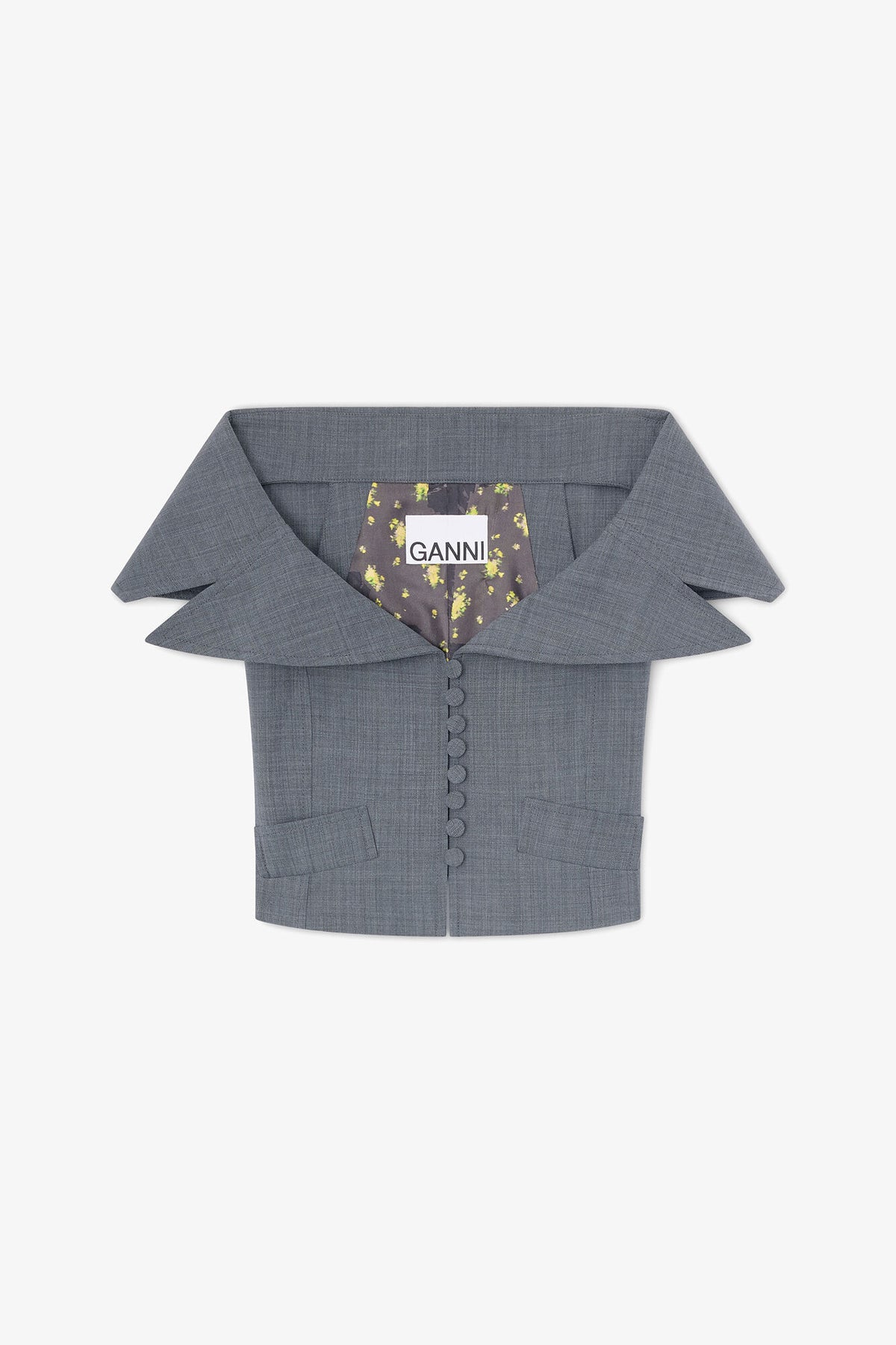 Vest in Grey Wool Melange