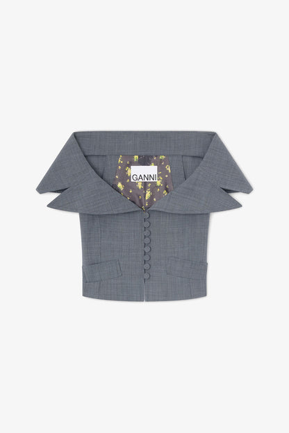 Vest in Grey Wool Melange