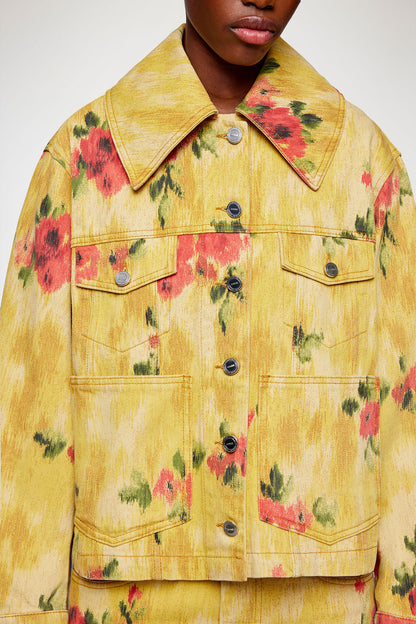 Jacket in Printed Denim