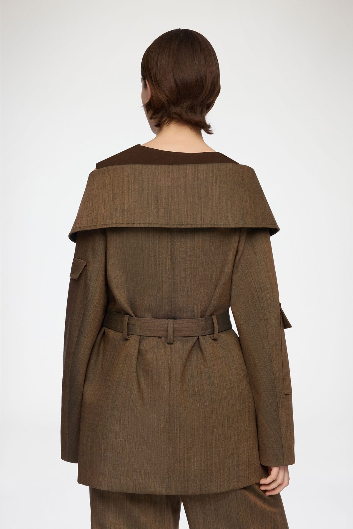 Blazer in Brown Wool Melange