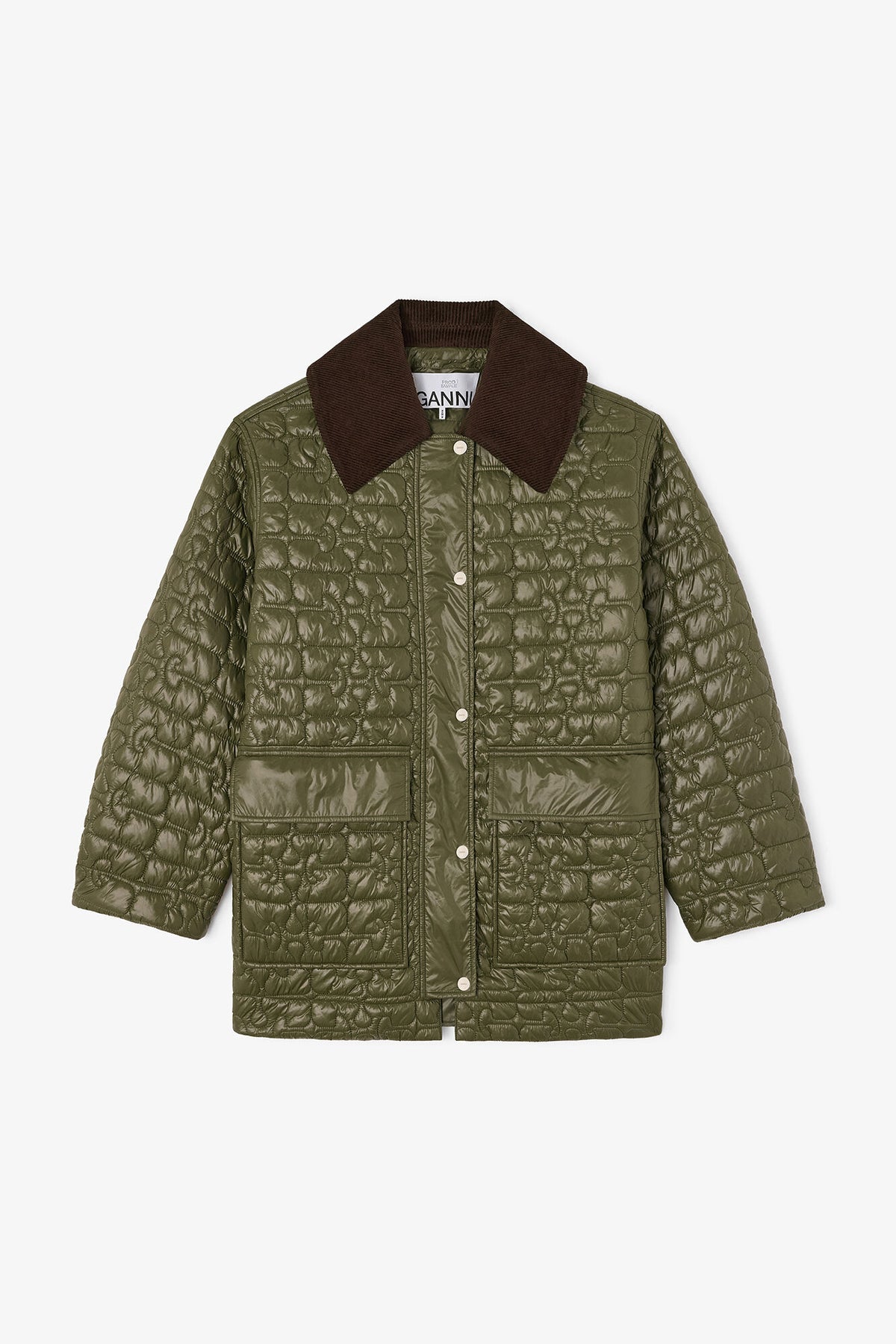Shiny Quilt Midi Jacket