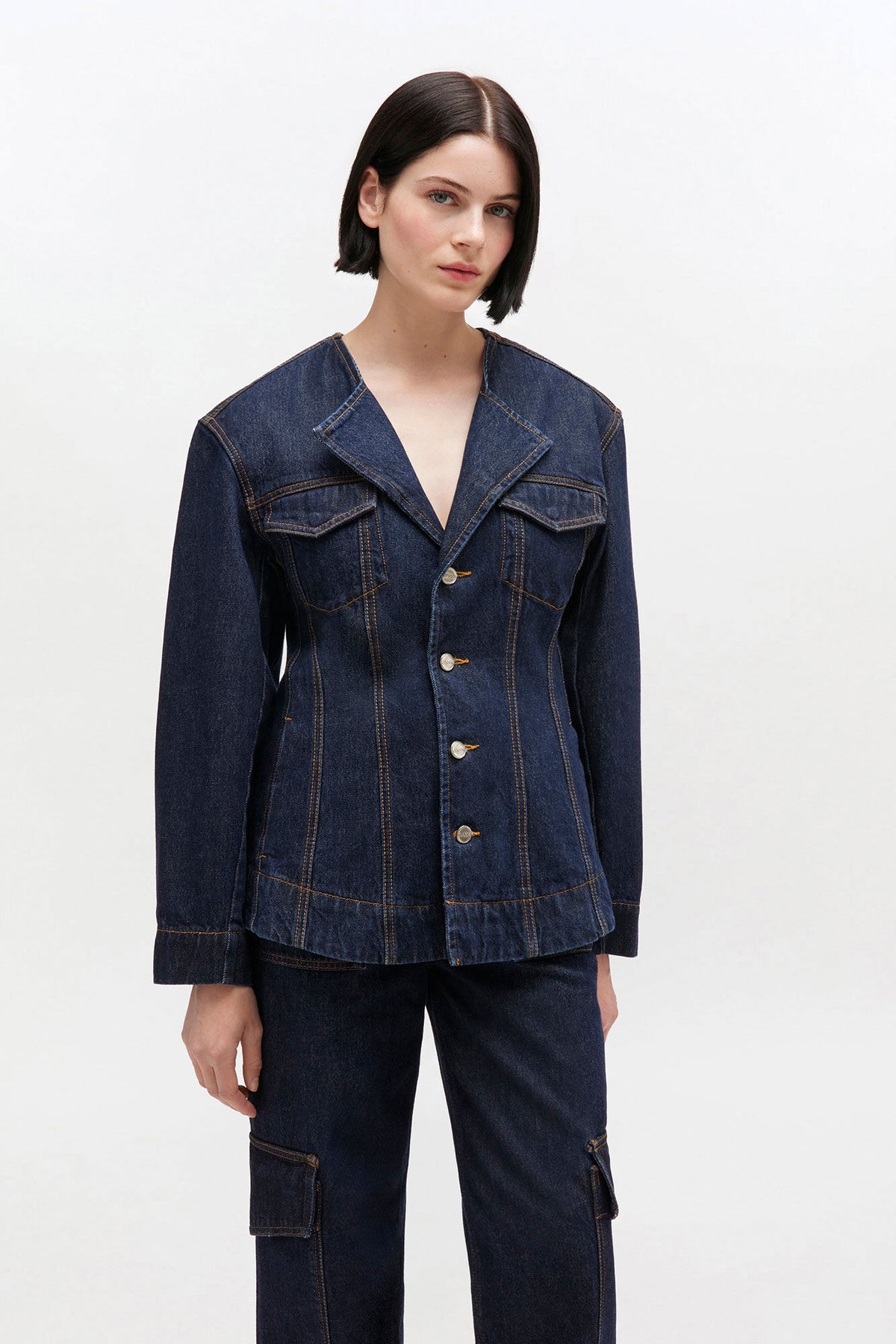Dark Rinse Denim Blazer