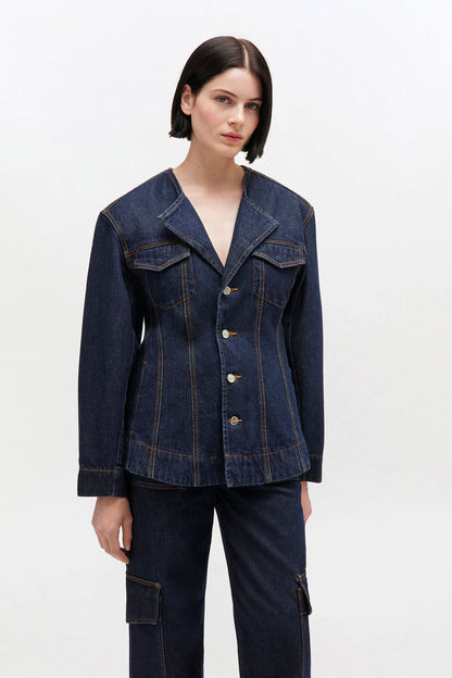 Dark Rinse Denim Blazer