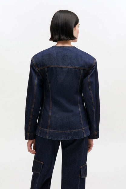 Dark Rinse Denim Blazer