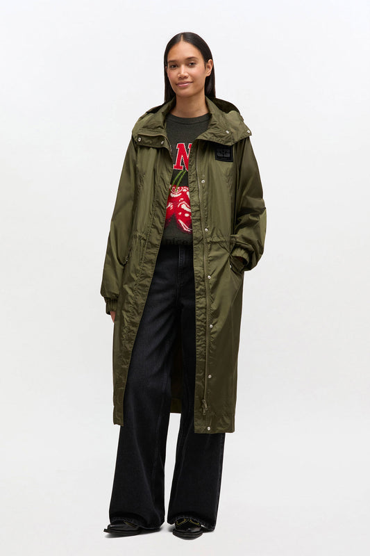 Nylon Parka Coat